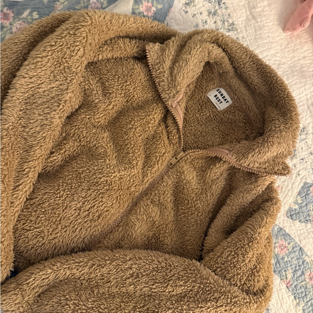 Aritzia Tan Teddy Jacket